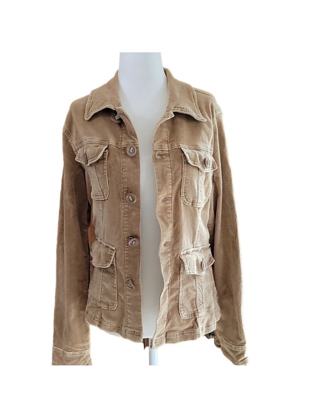 Women’s Plugg Vintage Tan Corduroy Jacket Size Small!